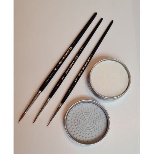 Zestaw - 3 małe pędzle z...