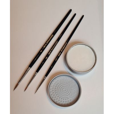 Zestaw - 3 małe pędzle z...