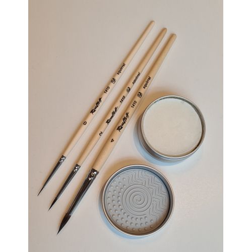 Zestaw - 3 małe pędzle z...