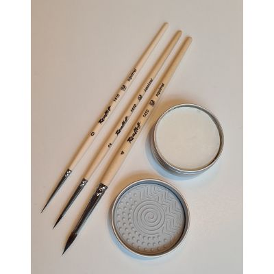 Zestaw - 3 małe pędzle z...